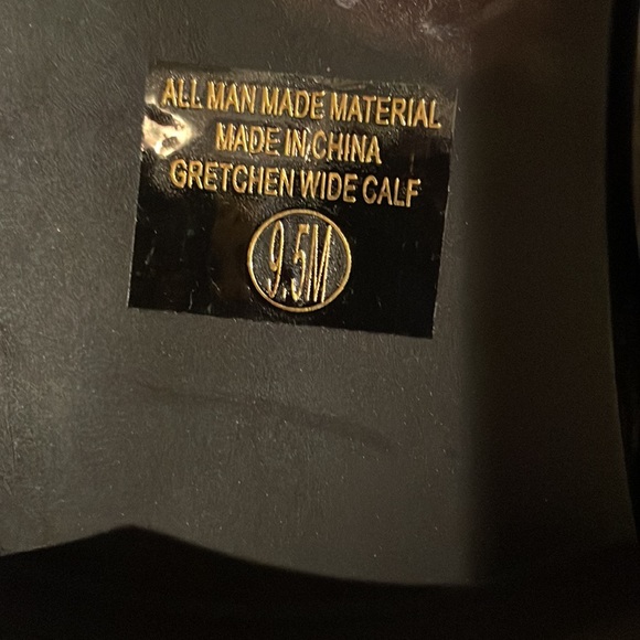 Solanz Full Length Boots Black Tan Zip up Gretchen Wide Calf Women's 9.5 - Picture 11 of 11